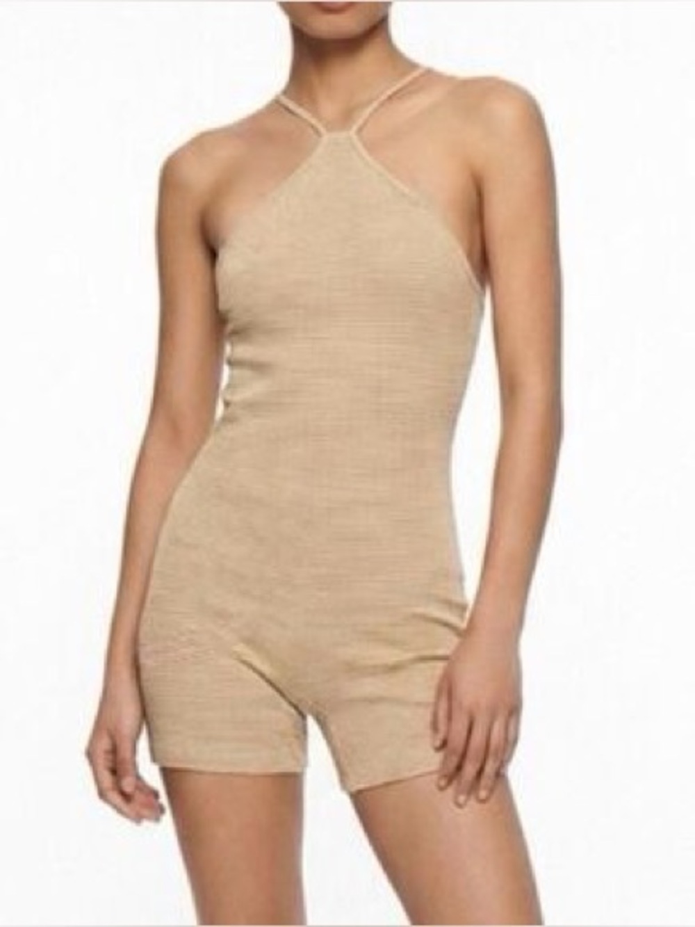 Zara striped brown romper large